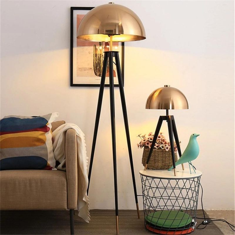 Floor Lamp Metal Electroplating Mushroom Head Home Decco Standing Lamps for Living Room Bedroom Bedside Lamp
