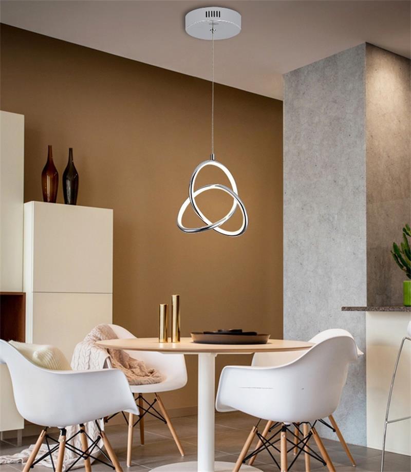 Modern Minimalist Living Room Hanging Ring LED Restaurant Bar Creative Chandelier