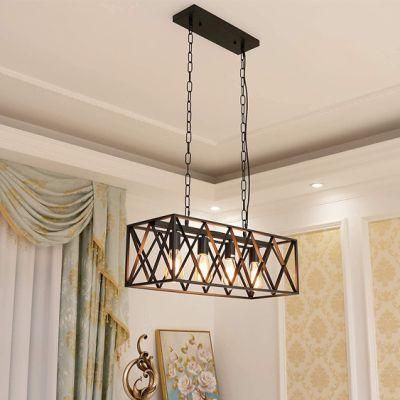 Vintage Chandeliers Iron Retro Kitchen Lamp E27 Edison Bulbs Stairs Store Industrial Chandelier (WH-VP-73)