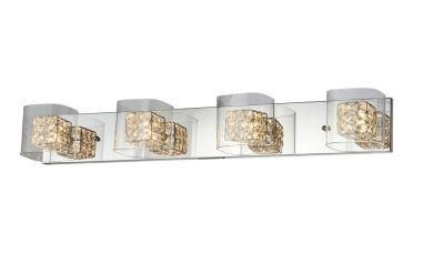 4 Light Chrome G9 Glass Bathroom Wall Light Fixture (W-21107-4)