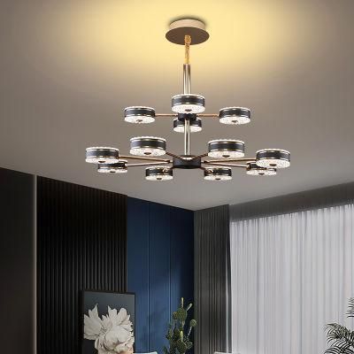Dafangzhou 320W Light China Ball Chandelier Factory Lamp Lighting Amber Frame Color Pendant Lamp Applied in Conference Room