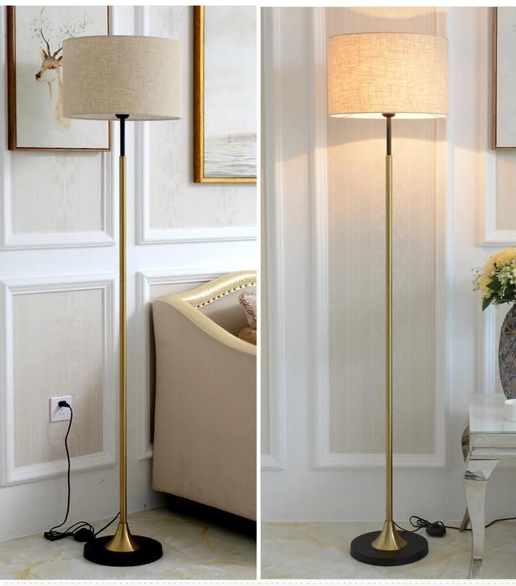 Meredith European Modern Floor Lamps for Living Room Nordic Study Luxury Vintage Brass Floor Lamp