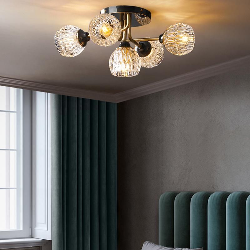 Ceiling Light Postmodern Copper Light Luxury Creative Living Room Light Simple Bedroom Lamp