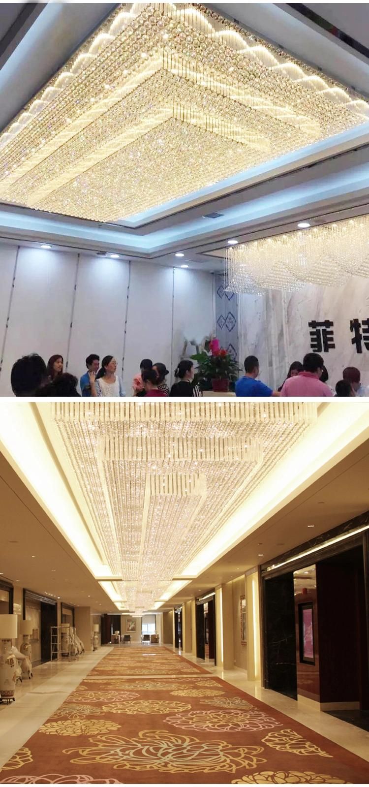 Decor Luxury Chandelier Hotel Lobby Show Room Stainless Steel Large Vintage Ceiling Lighting