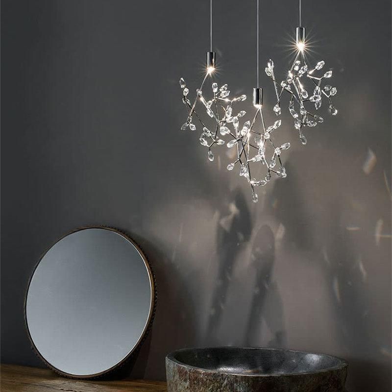 2022 Postmodern New Simple Design Stainless Steel Cage Linear Pendant Light