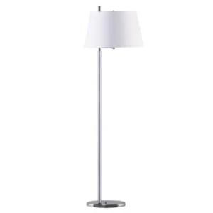 Simple Style Polished Nickel Floor Lamp with Lamp Shade