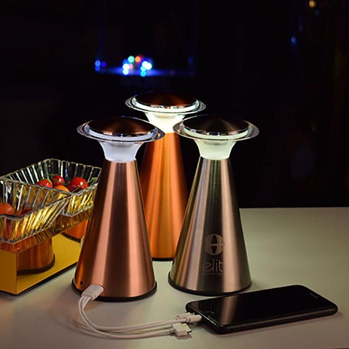 Creative LED Bar Table Lamp Mobile Phone Charging Clear Bar Restaurant Table Lamp Bedroom Bedside Touch Decorative Night Light