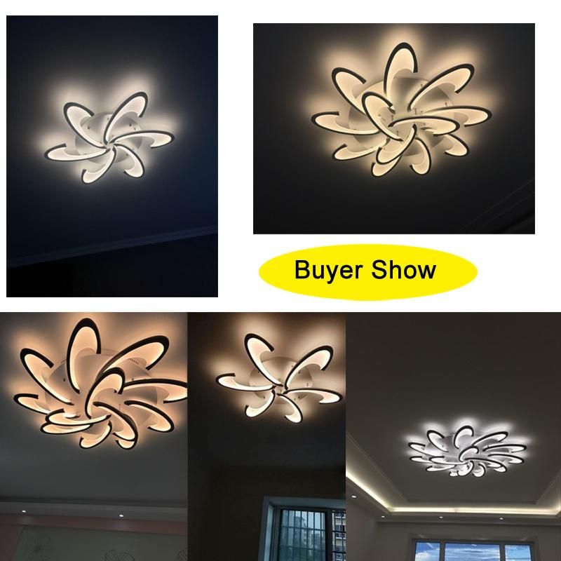 Bright Acrylic Ceiling Light with Remote Controller for Living Room Bedroom Lighting Fixtures (WH-MA-52)