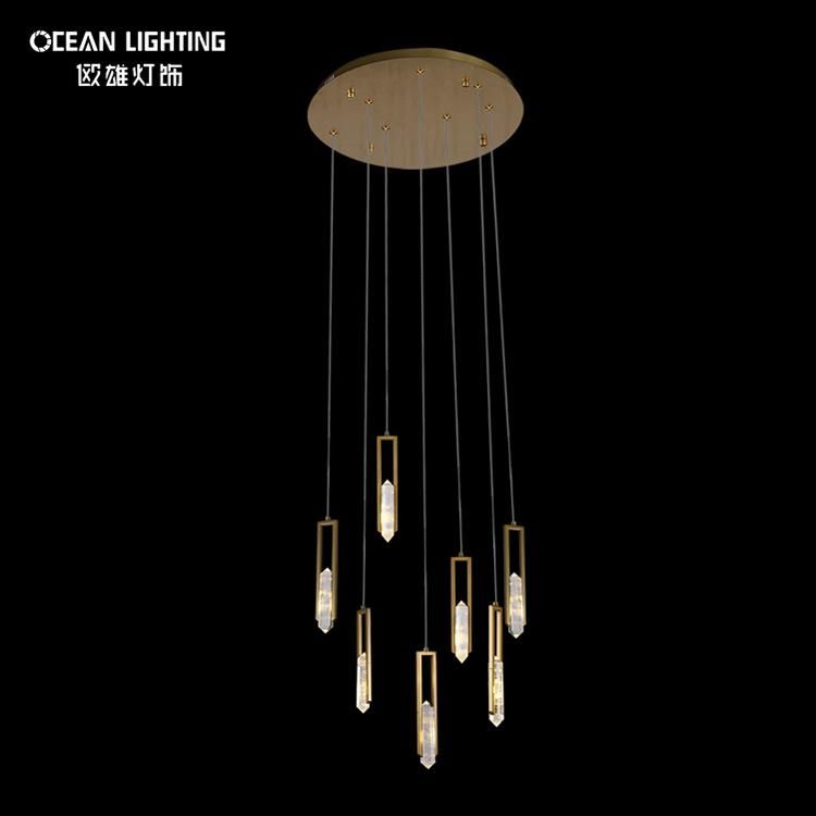 LED K9 Crystal Pendant Light for Indoor Decoration Chandelier Om8201004-7heads