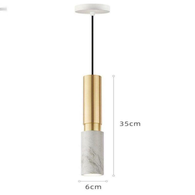 2021 New Design Modern Simple Metal Decorative LED Hanging Lights Nordic Marble Pendant Light for Living Room Bar Bedside