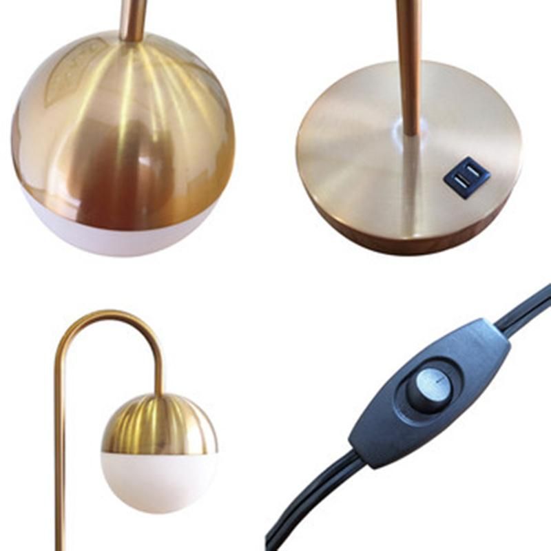 Luxury Metal Shade Bedside Table Lamp for Hotel Room Decoration