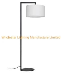 Modern Metallic Floor Lamp with Fabric Shade (WHF-212)