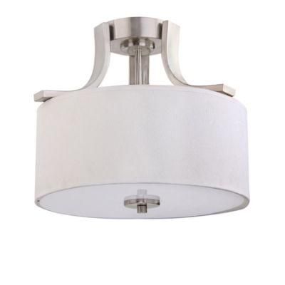 Semi Flush Fabric Ceiling Light for Living Room