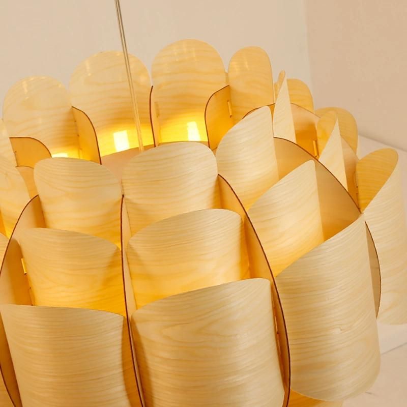 Wooden Fruit Chandelier Restaurant Hotel Lobby Dining Room Pendant Lamp