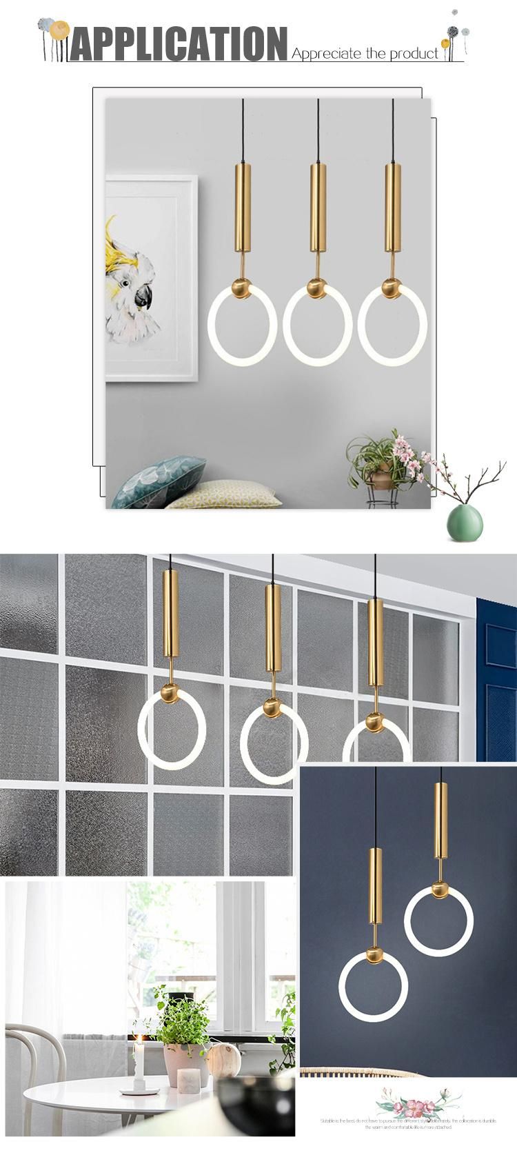 T9 Round Tube 2019 New Gold Hanging Lamp