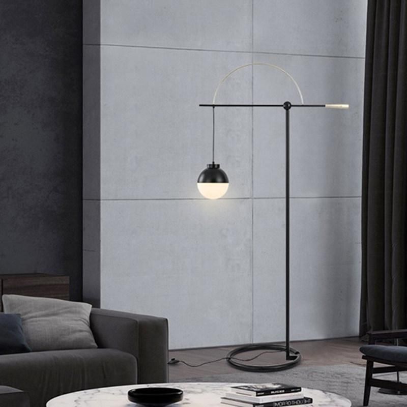 Nordic Floor Lamp Modern Iron Glass Floor Lamps for Living Room Bedroom Study Decoration Minimalist Floor Lamp (WH-MFL-77)