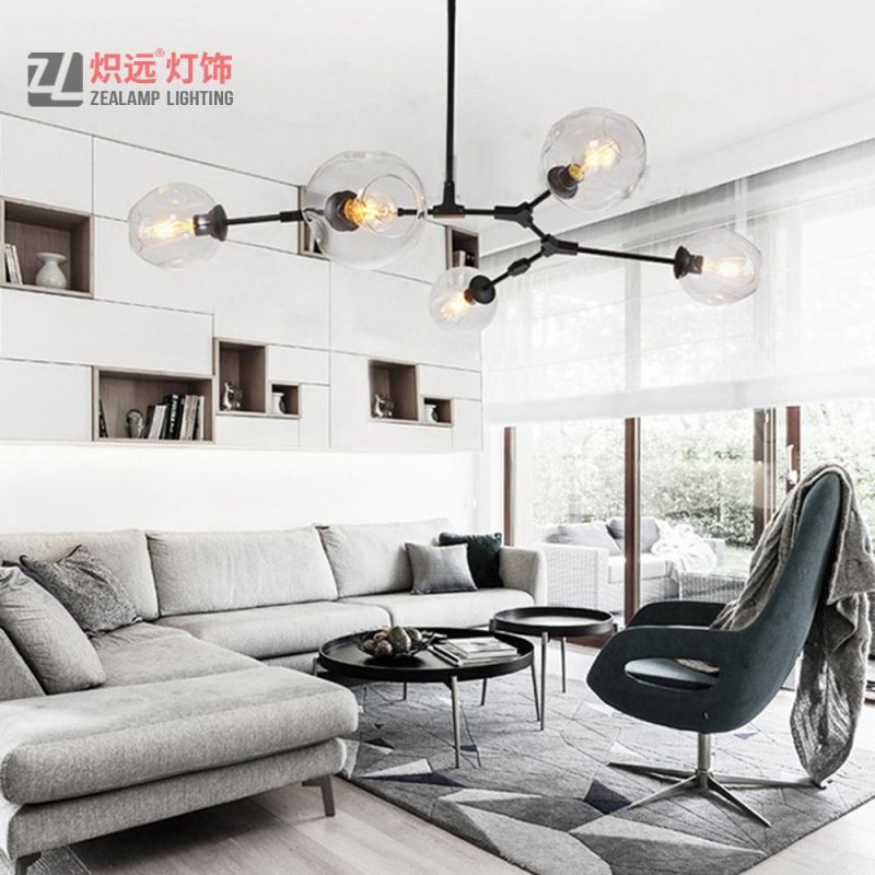 Postmodern Designer Suspension Lamp Decorative Interior LED Glass Pendant Light