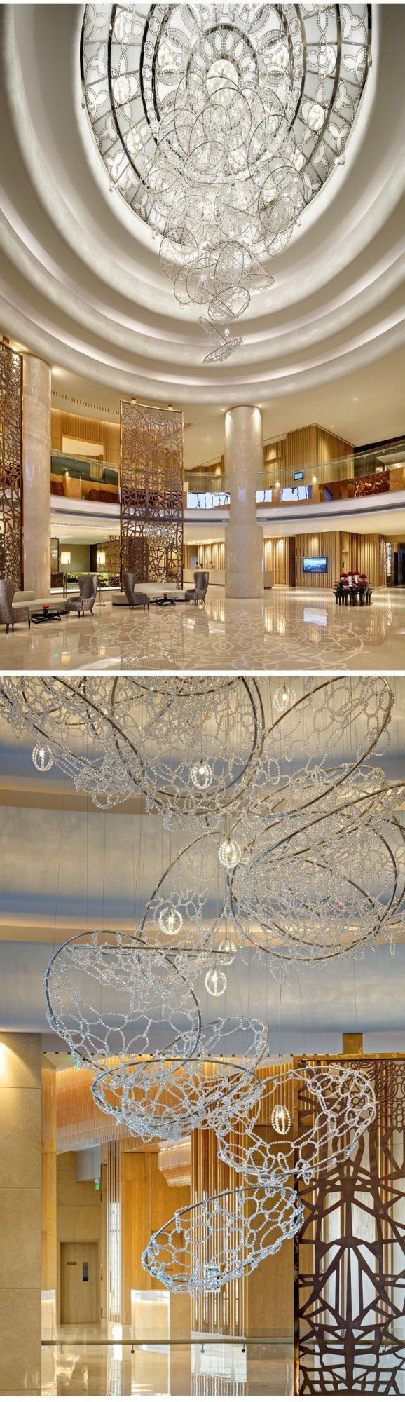 High Brightness Stairway Villa Business Center Custom Project Luxury Modern LED Chandelier