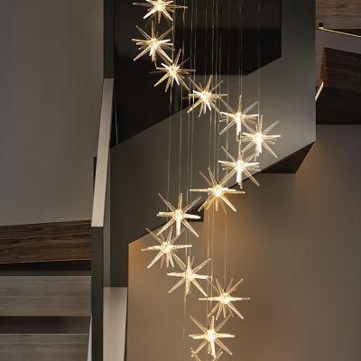 Exhibition Hall Lobby Crystal Chandelier Living Room Lamp Pendant Lamp