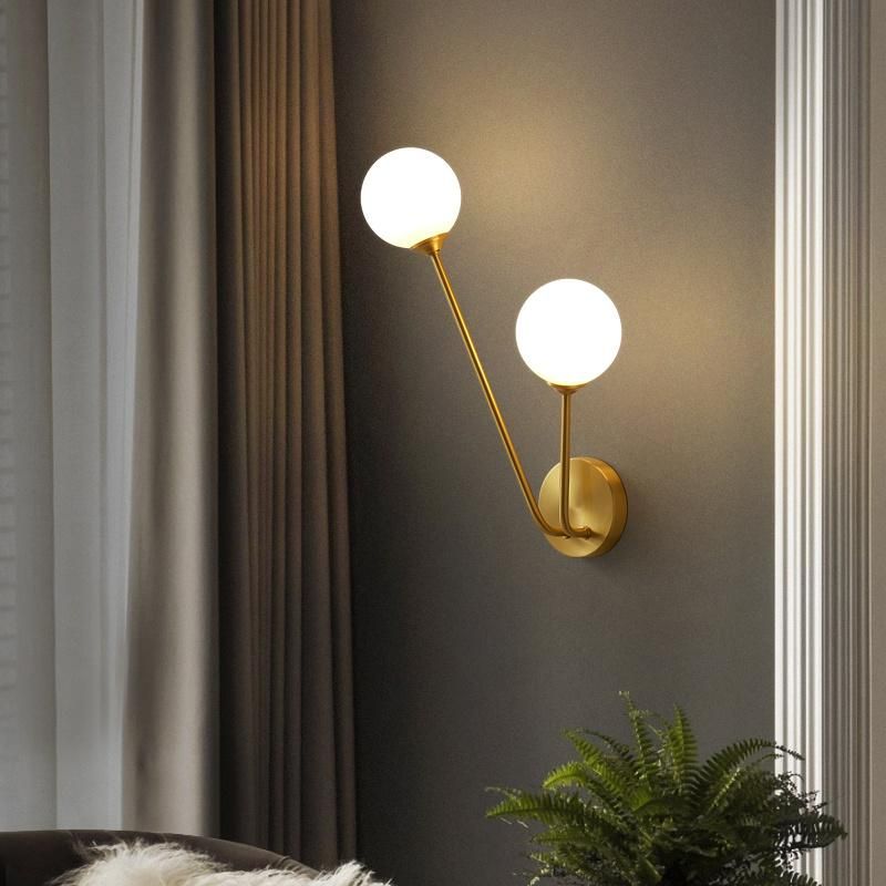 LED Personality Wall Lamp Creative Bedroom Bedside Metal Golden Wall Bracket Light (WH-OR-108)