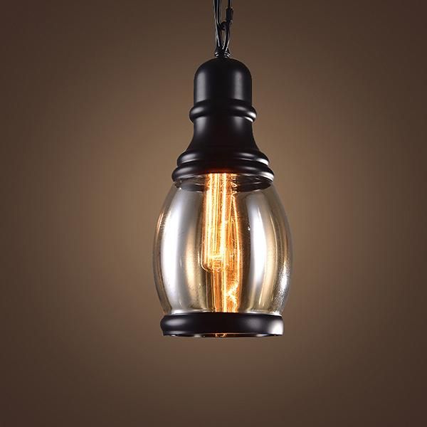 Vintage Loft Amber Glass Pendant Light Style Restaurant Bar Bed Room Glass Pendant Lamp (WH-VP-79)
