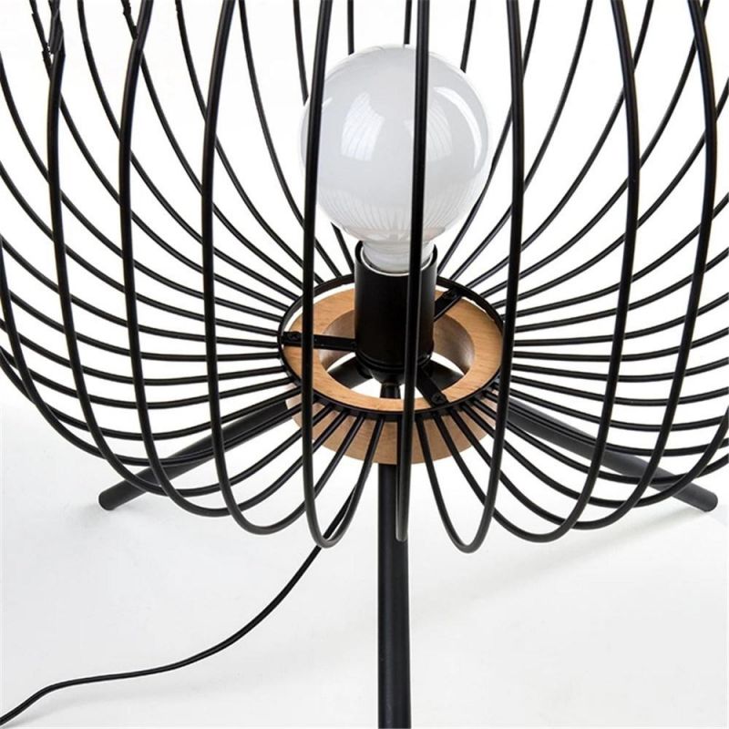 Home Decor Table Lamps Living Room Iron Line Birdcage Table Light Bedroom Bedside Desk Lamp Study Reading Lamp