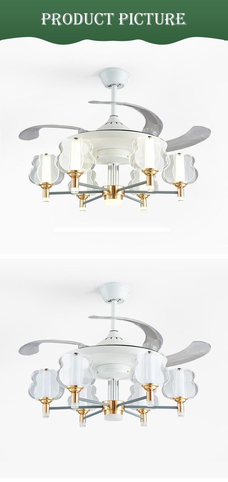 Frequency Conversion Ceiling Fan Lamp LED Invisible Fan Lamp