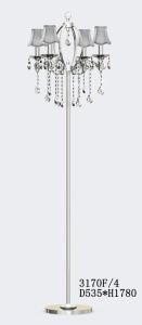 Home Design 160 Watt Floor Lamp Silver Finish with Shades