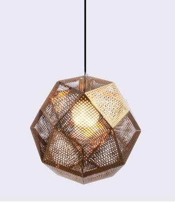 Decorative Rose Gold Stainless Steel Indoor Hanging Light Fixture Pendant Lighting for Hotel Restaurant