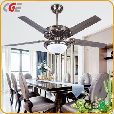 Europe Style 52 Inch DC Motor Ceiling Fan Home Decorative Ceiling Fan with LED Light