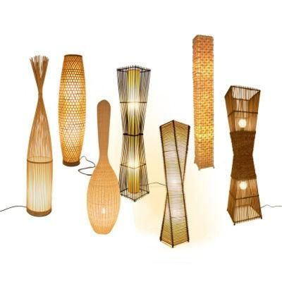 New Chinese and Japanese Southeast Asian Bamboo Decorative Lighting Bamboo Silk Floor Lamp