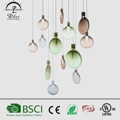 Newest Creative Design Glass LED Ping Pong Bat Shape Pendant Lamp