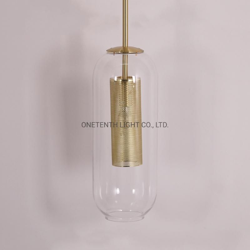 Clear Glass Shade and Metal Wall Plate Wall Lamp