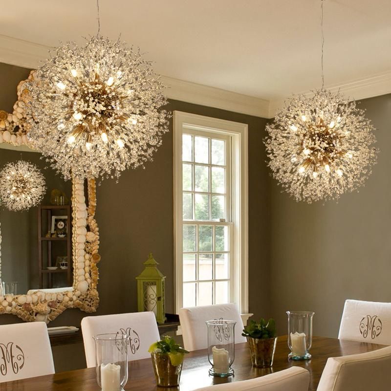 High-End Ball Crystal Chandelier Bedroom Dining Room Pendant Lamp