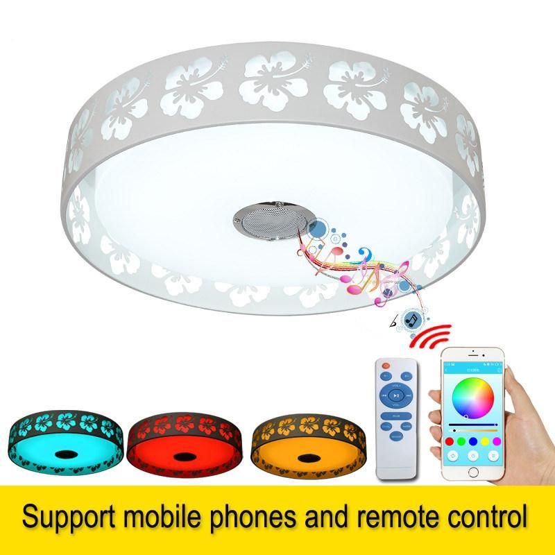 Bluetooth LED Lamp Ceiling with Loundspeaker for Bedroom Dimming LED Ceiling Lights (WH-MA-46)