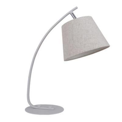 Arc Metal Linen Fabric Shade Ridi LED Table Lamp