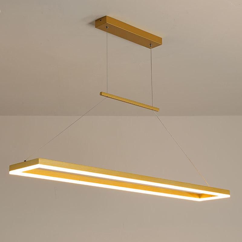 LED Minimalist Chandelier Lamp Modern Simple Strip Lighting Dining Room Pendant Light