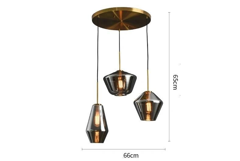 Hotel Projects Different Glass Ball Shape Glass Hanging Lamp Pendant Lighting Zf-Cl-062