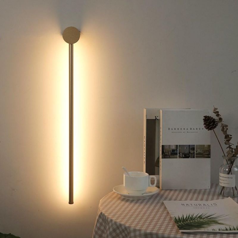 Gold Line LED Wall Lamp Living Room Home Decor Sofa Background Wall Light Fixture Modern Creative Simple Bedroom Bedside Lamp