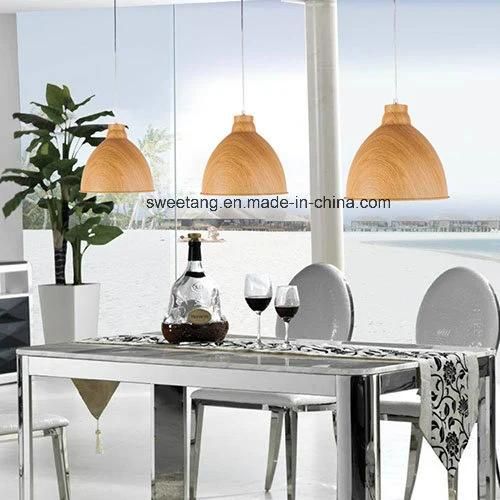 Modern Simple Indoor Lighting Chandelier Pendant Lamp with Wood Color