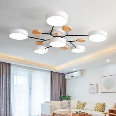 Ceiling Chandelier LED Lamp Bedroom Wooden Ceiling Lamp Dining Room Chandelier (WH-WA-19)