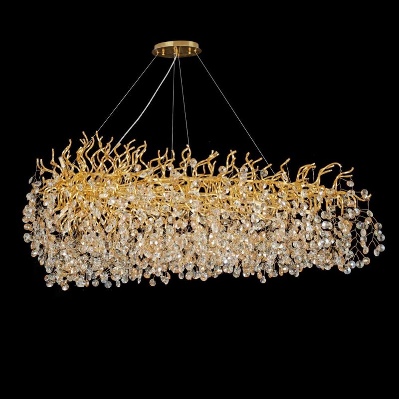 2022 Dining Room Chandelier Light Hanging Long Chandelier for Restaurant & Villa Lobby
