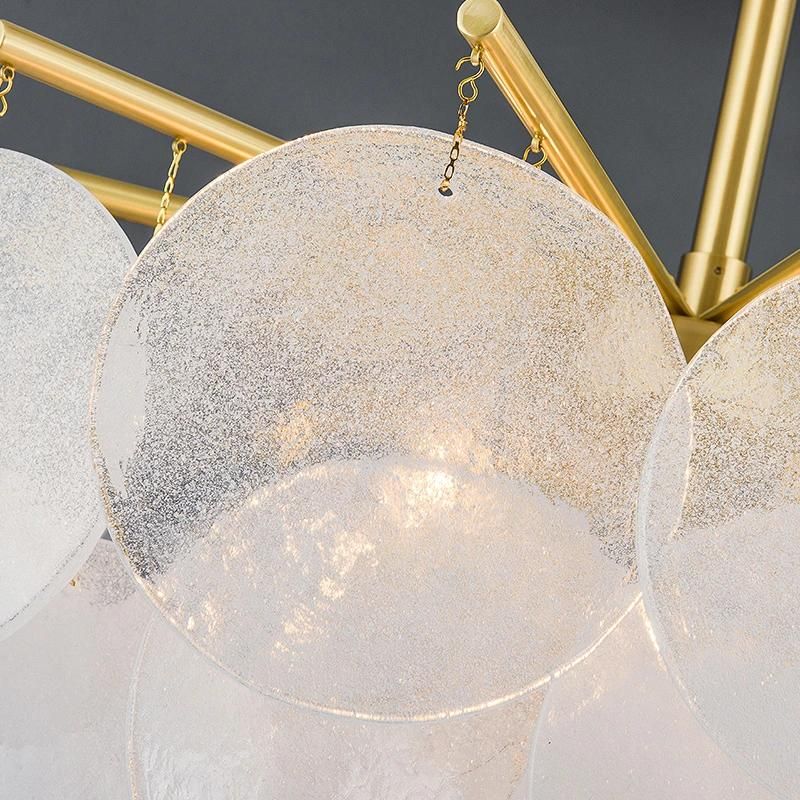 Flower Shape Design Crystal White Chandelier Pendant Lamp Living Room Lamp