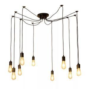 E26 Bulbs Loft Chanderlier Spider Pendant Lamps for Bedroom