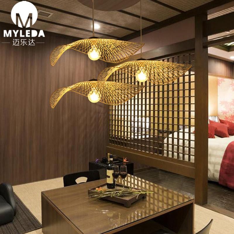 Cage Traditional Handmade Bamboo Lamp Bright Lantern Pendant Light