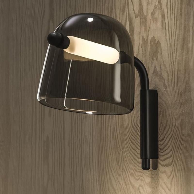 Creative Hotel Corridor Study Living Room Light Modern Simple Glass Bedroom Bedside Wall Lamp