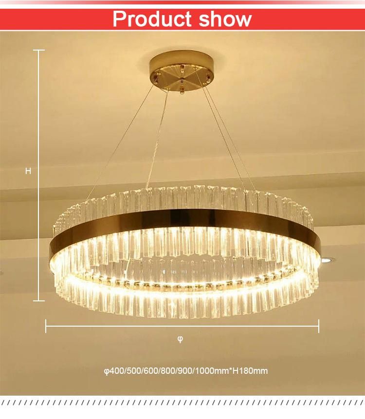 Metal Round Chandelier Lamp for Living Room Pendant Light