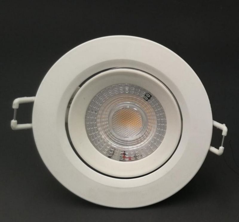 38 Degrees Adjustable Ceiling Spot Light 3W/5W/7W Plastic Downlight Round LED Spotlights with Blister Packing