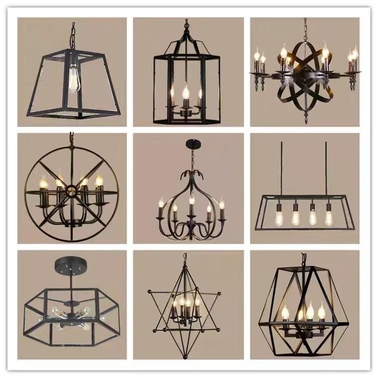 American Type Iron Pendant Hanging Light Chandeliers Modern Decorative Pendant Light