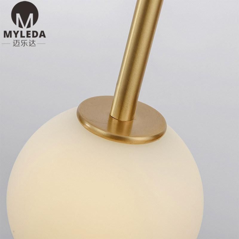 Decorative Gold E14 Vanity Pendant Lamp with Frosted Glass